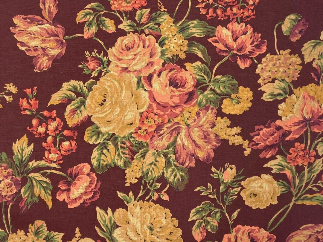 Richloom Floral PLUM Home Decor Drapery Curtain Window Valance Etsy