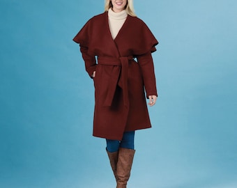 Simplicity Sewing Pattern R10261 S8990: Misses' Wrap Coat with Belt - US Size H5 6-14