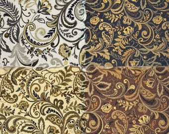 Mill Creek FINDLAY Home Decor Linen Jacobean Floral Scroll Drapery Upholstery Pillow Sewing Fabric - Sold by the Yard