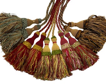 Diseño decorativo para el hogar, silla, alzapaños con borlas, muebles, armario, lámpara, adorno, almohada, borla de 5 pulgadas, colores combinados. Se vende por pieza.