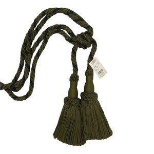 Decorative Drapery Curtain Tassel Tieback - Conso Trim 22022 W114 GREEN BLACK - Sold by the piece