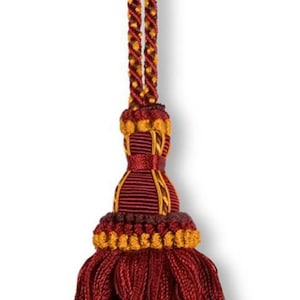 Decorative Home Decor Tassel MERLOT Dark Plum Purple ANTIQUE GOLD Furniture Armoire Accessory Lamp Embellishment Pillow Drapery Ornament
