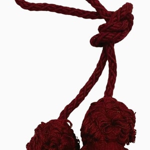 Cordon Décoratif à Glands (6 Glands, 4 Boucles) Conso Empress Collection - Couleur Camel Brown