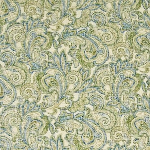 Mill Creek Paisley OPAL BLUE GREEN Home Decor Linen Drapery Upholstery Pillow Sewing Fabric - Sold by the Yard