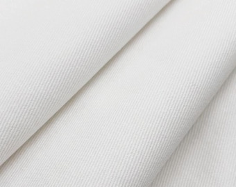 Tela de tapicería para cojín de almohada de mezclilla de algodón blanco Bull - cortada a medida