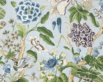 Thibaut HILL GARDEN Floral Drapery Upholstery Home Decor Fabric - 6 Colorways - Sold by the Yard