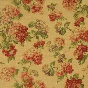 Waverly ROLLING MEADOW Floral GARNET Home Decor Linen Drapery Upholstery Pillow Sewing Fabric - Sold by the Yard