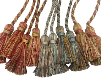 Adorno decorativo de diseño para el hogar: lazo para silla, alzapaños, muebles, armarios, cojines, borla de 8,9 cm (3 1/2"), colores mezclados. Se vende por unidad.