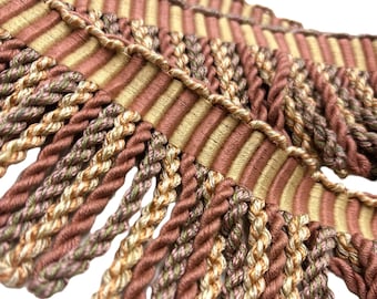 Conso Trim 21982 I17 PINK SANDSTONE GRAY Home Decor Pillow Table Cover Ottoman Furniture Decorative 3&quot; Bullion Fringe - Sold by the yard