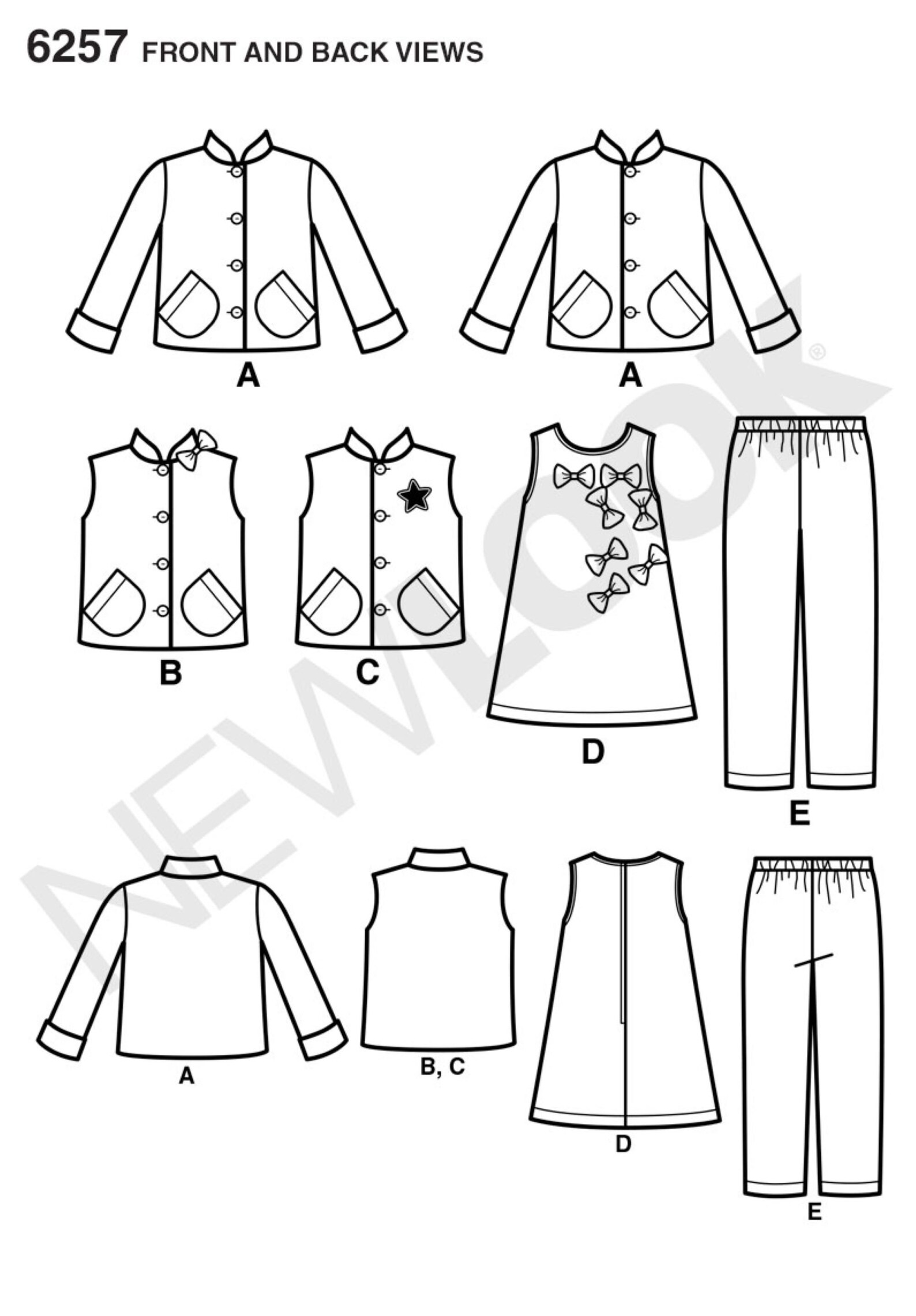 NEW LOOK Simplicity Sewing Pattern 0957 6257 Child Jacket Etsy