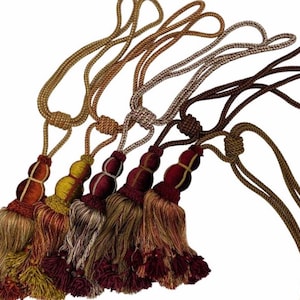Decorative Drapery Curtain Tassel Tieback - Color Variations - Sold by the Piece