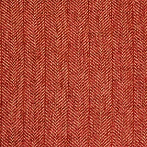 May include: A fabric swatch featuring a dense, woven herringbone pattern. The textile displays a vibrant combination of deep red and warm golden-yellow threads, creating a textured, zigzag visual effect across the entire surface of the material.