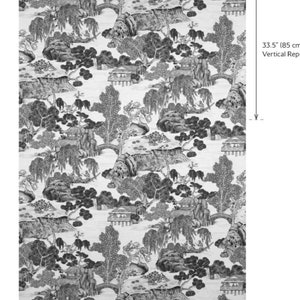 Thibaut ASIAN SCENIC Toile Drapery Pillow Upholstery Linen Fabric - 6 ...