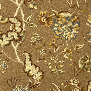 Waverly SPICE of LIFE Floral CHESTNUT Home Decor Drapery Curtain Window Valance Upholstery Pillow Sewing Remnant Fabric - Sold by the Yard