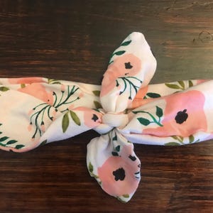Floral top knot headband / knotted headband / baby turban / baby gift / toddler headband / adult headband