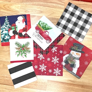 Christmas Napkin Bundle, Decoupage Napkin, Napkins For Crafting, Paper Napkins