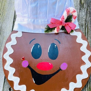 Gingerbread Baker Door hanger, Christmas Door Hanger, Christmas Gingerbread Decoration