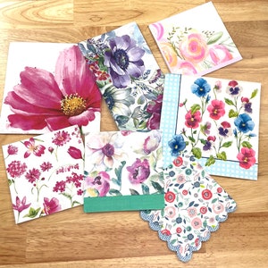 Blooming Blossoms Napkins, Flowers Napkin Bundle, Spring/Summer Napkins, Decoupage Napkin, Napkins For Crafting, Paper Napkins