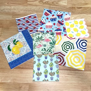 Summertime Summertime Napkin Bundle, Decoupage Napkin, Napkins For Crafting, Paper Napkins