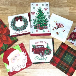 Christmas Napkin Bundle, Decoupage Napkin, Napkins For Crafting, Paper Napkins