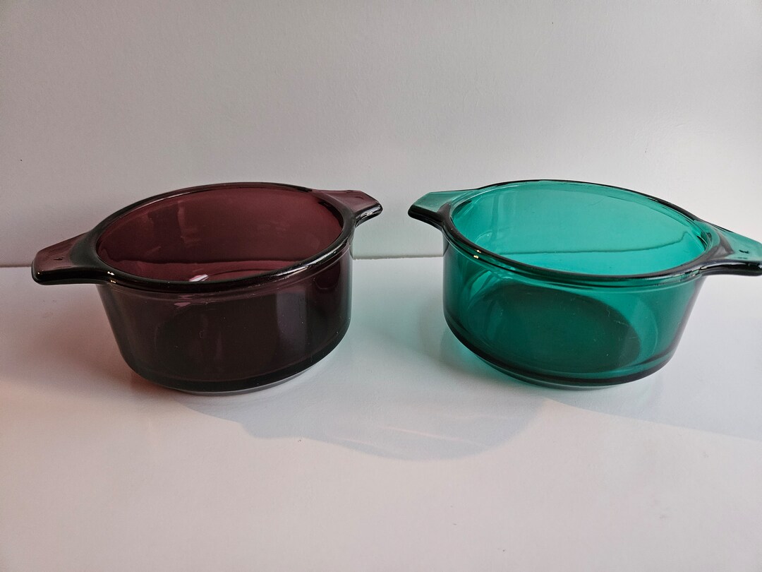 Vintage Mexico Glass Ramekins Individual Casserole Pot Pie Set of 2 ...