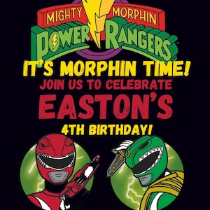 Power Ranger Invitation