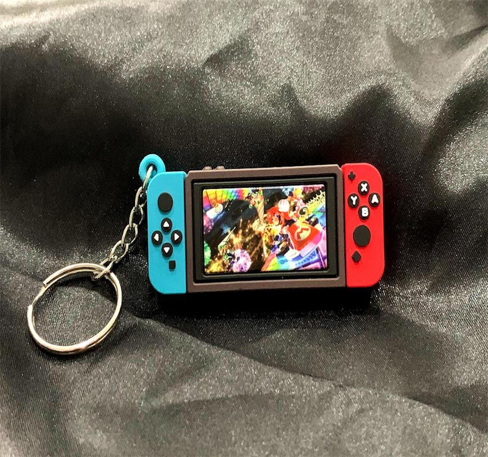 Super Mario Kart Handheld Game Console Keychain Red/Blue Etsy