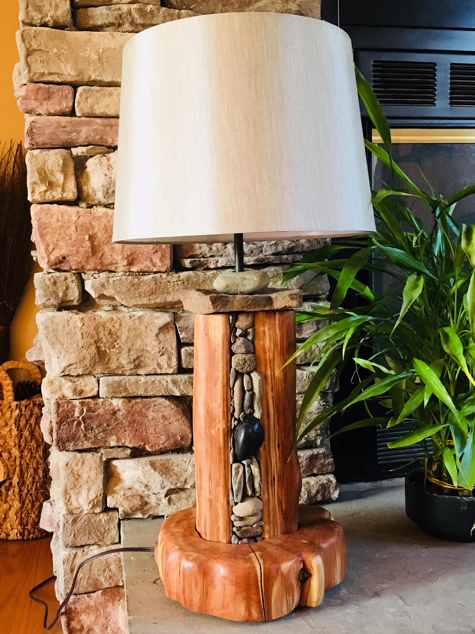 Cedar lamp on sale