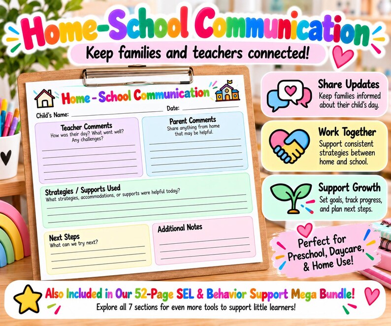 Behavior Tracking Forms Printable | ABC Behavior Tracker, Preschool Observation Sheets, Teacher Parent Communication bild 4