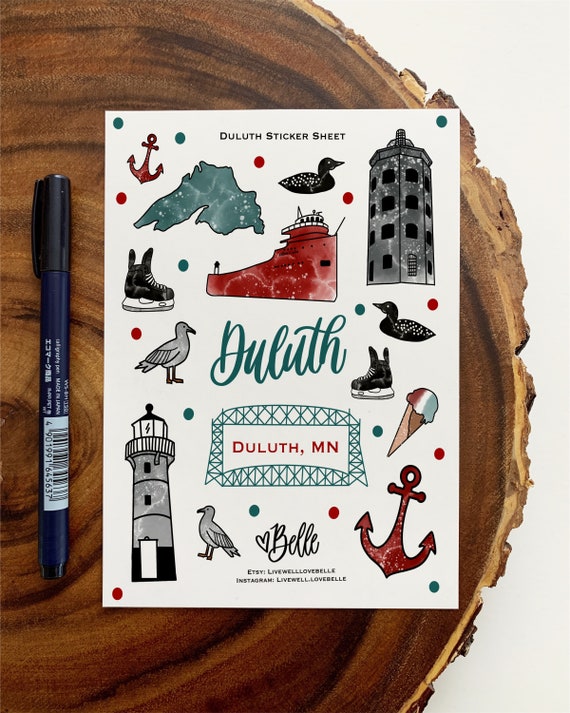 Duluth Sticker Sheet // Duluth Stickers // Duluth MN // Duluth Etsy