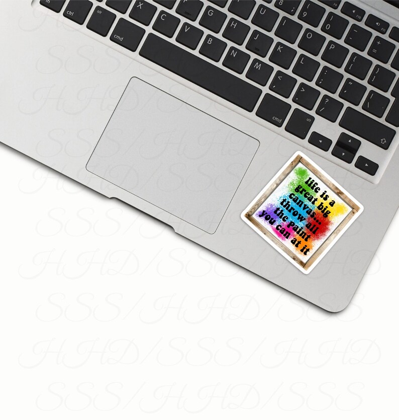 Art Sticker Paint Vinyl Sticker Life is a Great Big Canvas Etsy