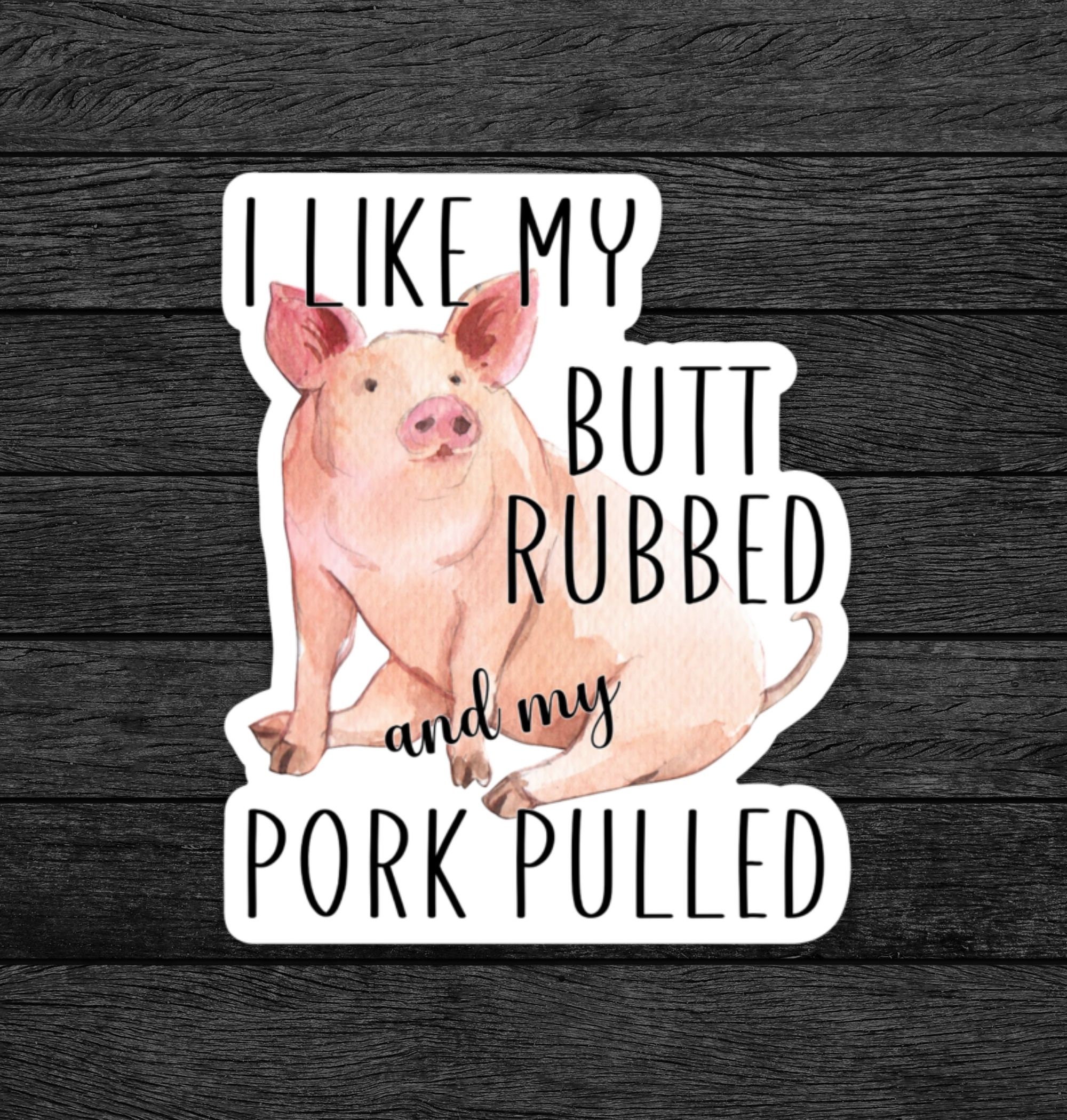 Pig Sticker Pig Vinyl Sticker Funny Pig Sticker Pig BBQ Etsy