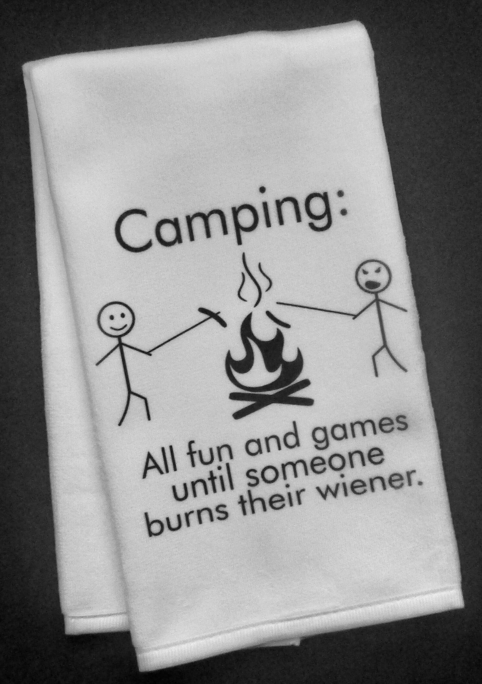 Camping Towel Funny Camping Hand Towel Camping Theme Etsy