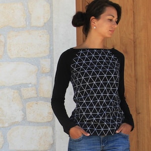 PDF Sewing pattern – Women&#39;s raglan T-shirt JACKIE (sizes 32–52)