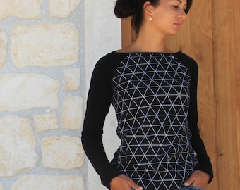 PDF Sewing pattern – Women&#39;s raglan T-shirt JACKIE (sizes 32–52)