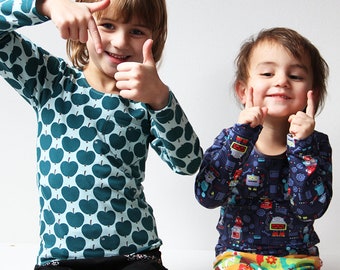 Children's Long Sleeve T-Shirt Sewing Pattern: Slim & Classic Fit (Sizes 80-164) (PDF Pattern)