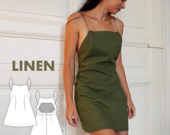 PDF Sewing pattern – Women’s dress LINEN (sizes 32–60)