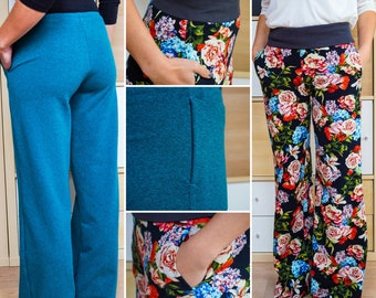 PDF Sewing pattern – Women’s sweatpants PALAZZO (sizes 32–60)