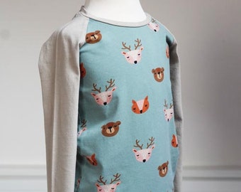 PDF Sewing pattern - Simple kid's T-shirt COMFY with raglan sleeves (sizes 80–164)
