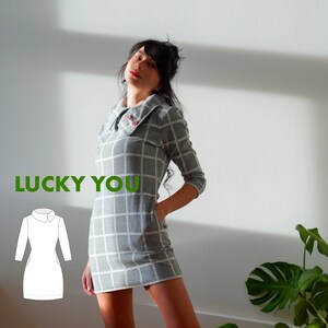 PDF Sewing pattern - Women's autumn/winter dress LUCKY YOU (sizes 32–60) image 1
