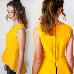 PDF Sewing pattern - Women&#39;s top PEPLUM (sizes 32–46)
