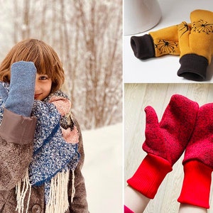 PDF Sewing pattern - Children&#39;s & women&#39;s mittens BIG TOE
