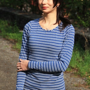 PDF Sewing pattern - Women&#39;s T-shirt BASIC with long sleeves (sizes 32–62)