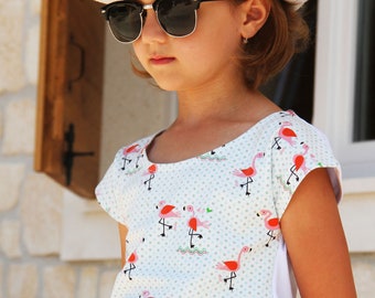 PDF Sewing pattern set - Women's and children's T-shirt EASY with short kimono sleeves