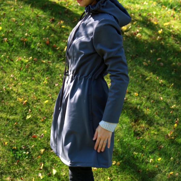 PDF Sewing Pattern - Ladies Coat + step-by-step tutorial how to sew the coat included (sizes 34–52)