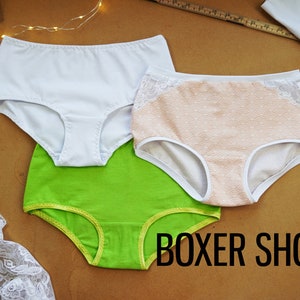 PDF Sewing pattern – Women’s panties BOXER SHORTS (sizes 32–60)