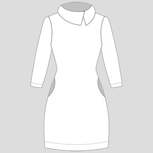 PDF Sewing pattern - Women's autumn/winter dress LUCKY YOU (sizes 32–60) image 3
