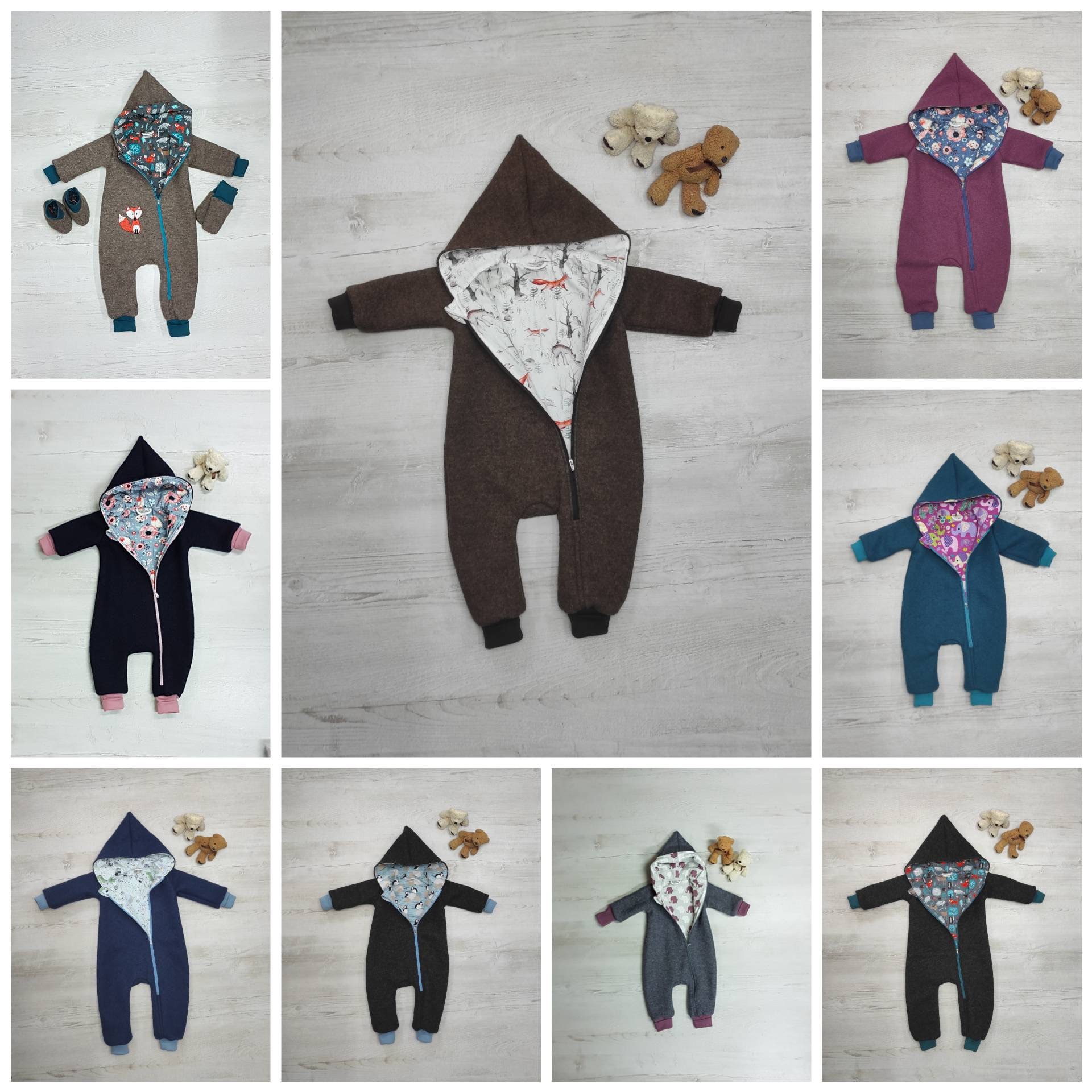 Walkoverall / Walkanzug / Anzug aus Wollwalk Schurwolle - Etsy.de