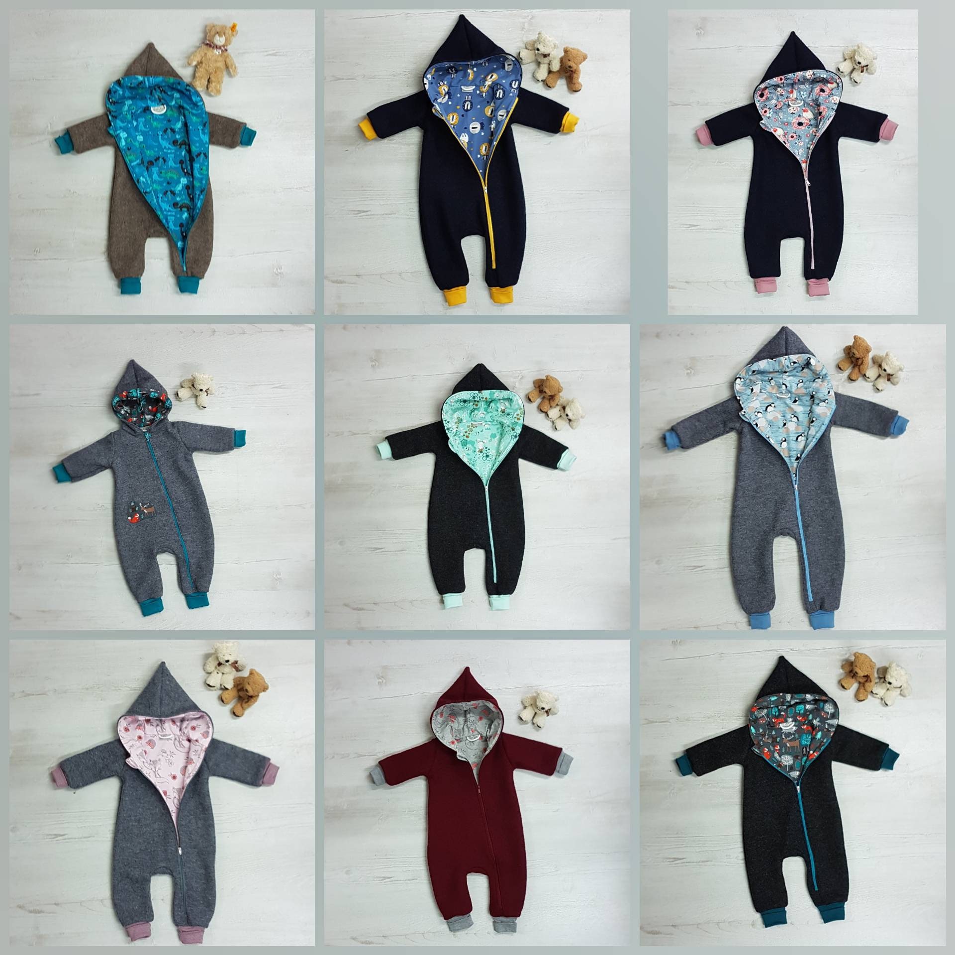 Walkoverall / Walksuit / Suit made of wool walk, virgin wool, Walklod…