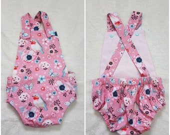 Handmade romper / bib shorts / summer romper Gr. 50 - 98 made of cotton fabric with a large selection of fabrics